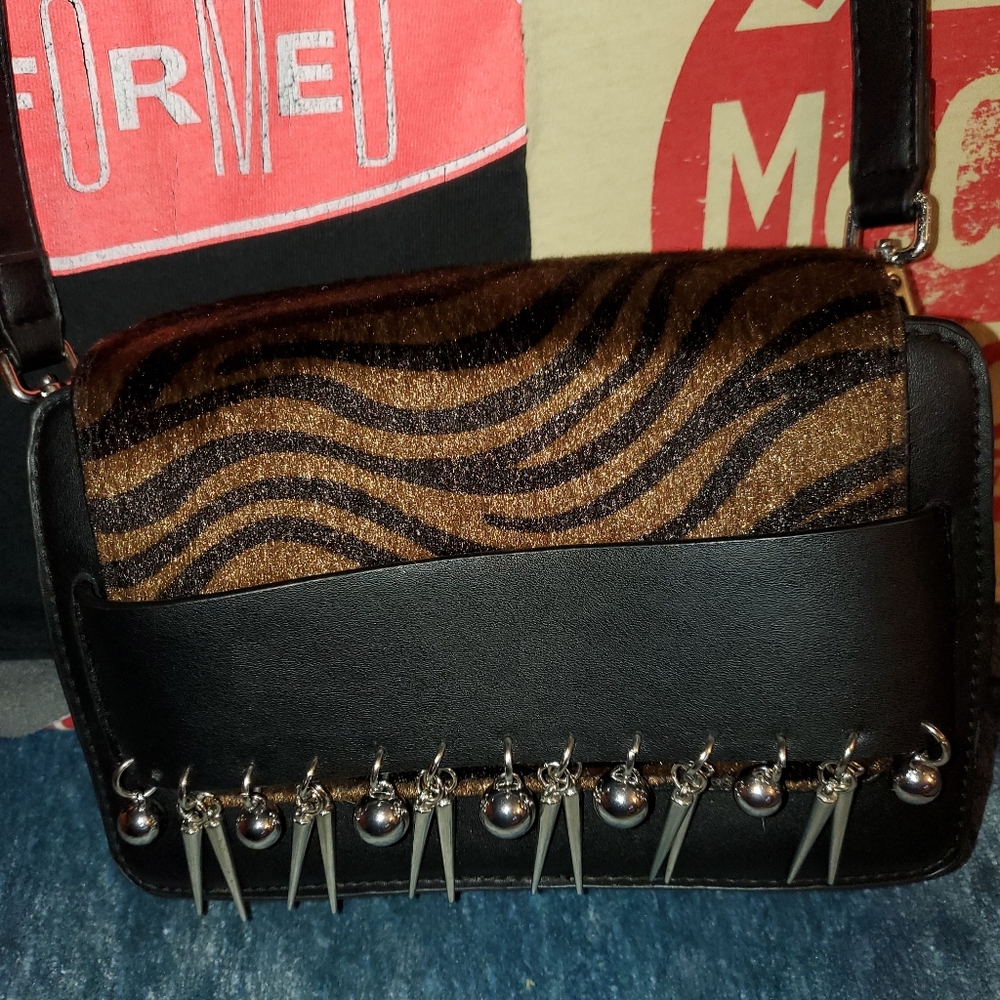 Zebra stripe cross body bag by Mark